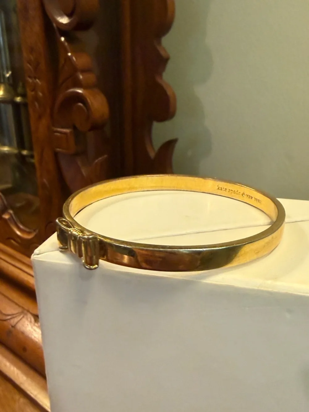 Kate Spade Take a Bow Gold Bangle - Picture 9 of 9